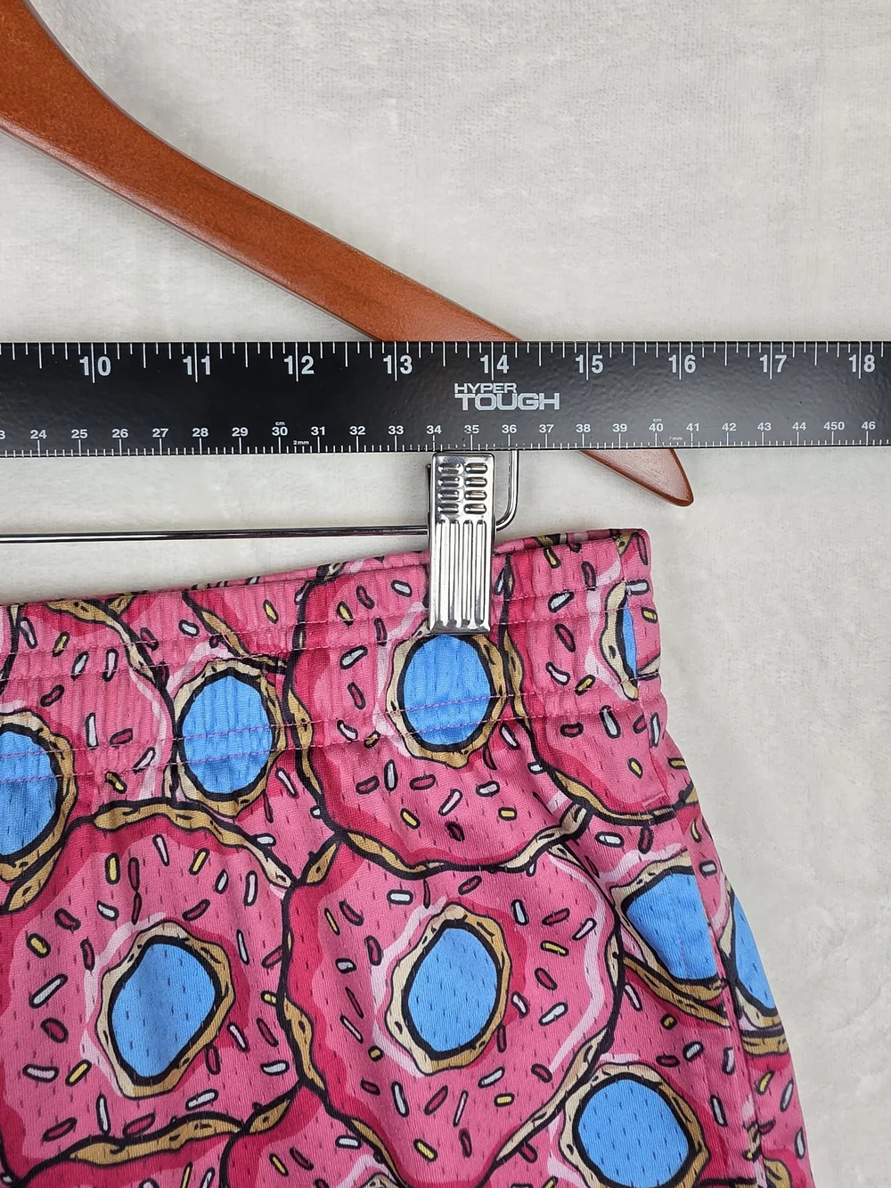 Donut Print Athletic Swim Shorts - Pink
